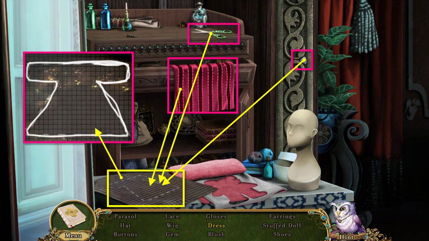 Awakening Skyward Castle Walkthrough Wardrobe Hidden Object Dress