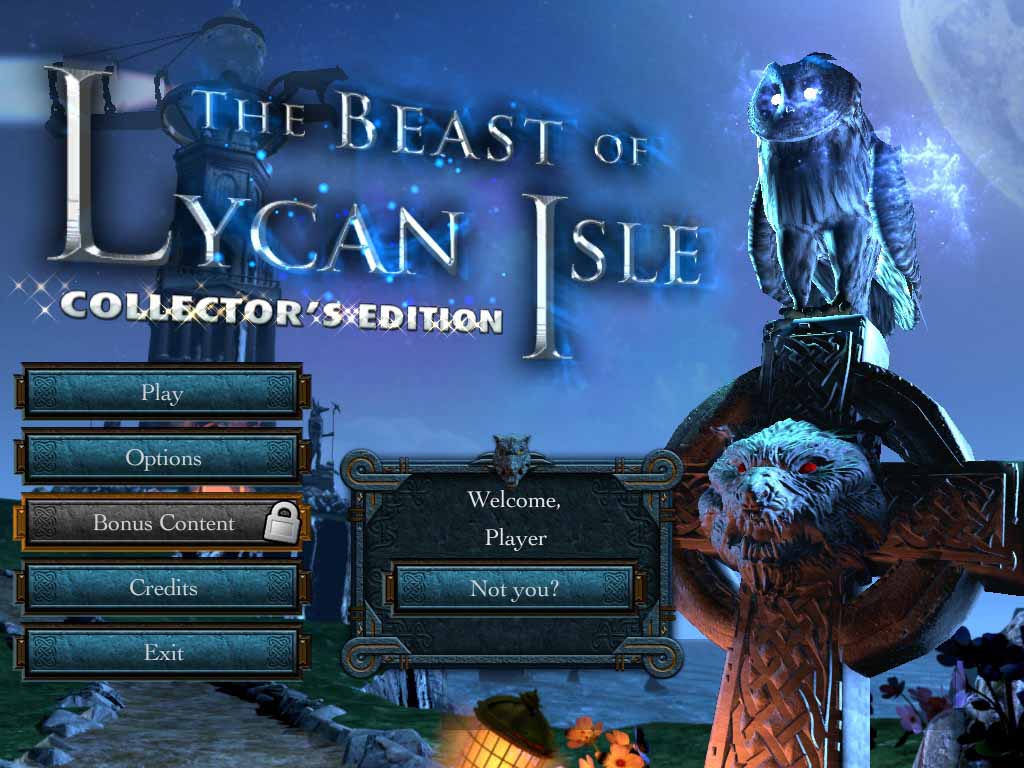 Beast of Lycan Isle Walkthrough Title Screen