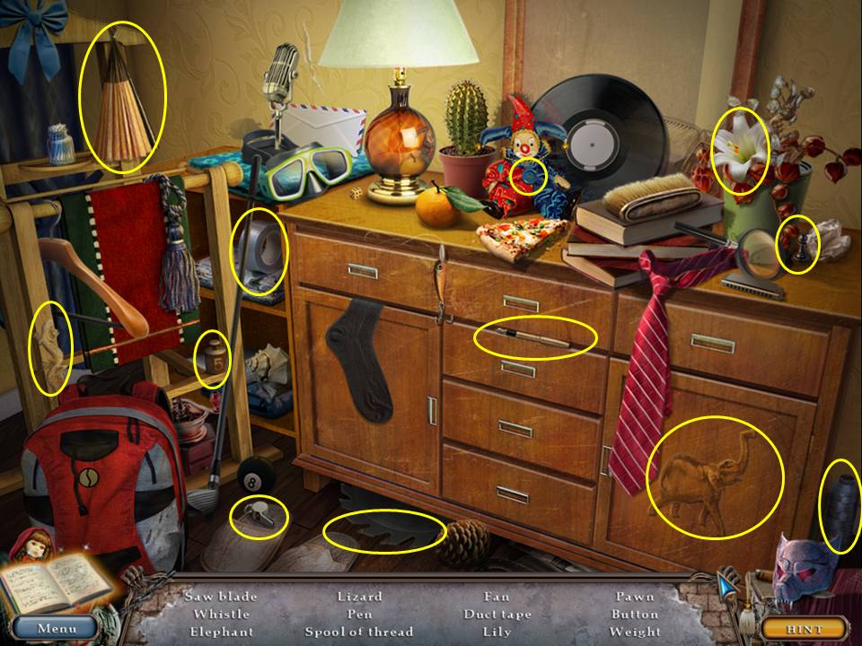 Room Hidden Object Area