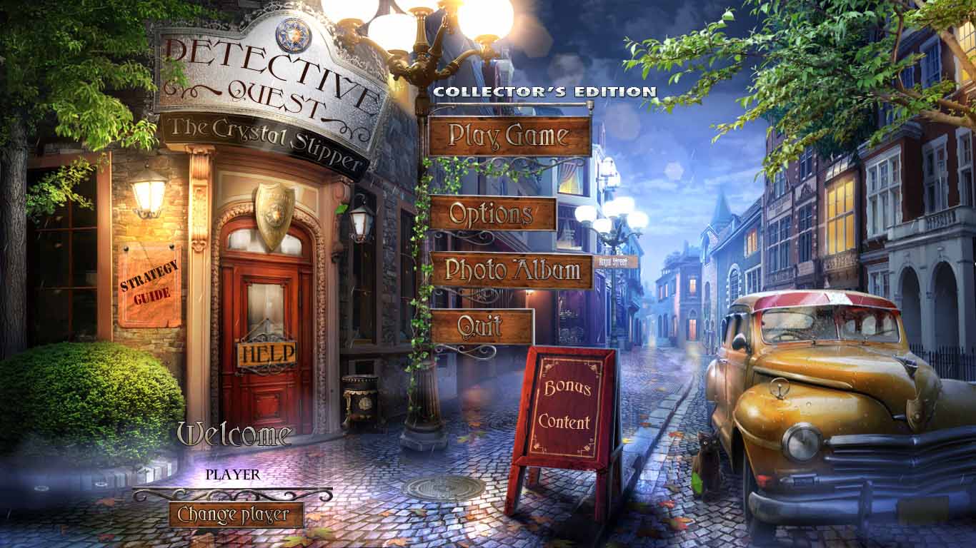 Detective Quest The Crystal Slipper Title Screen