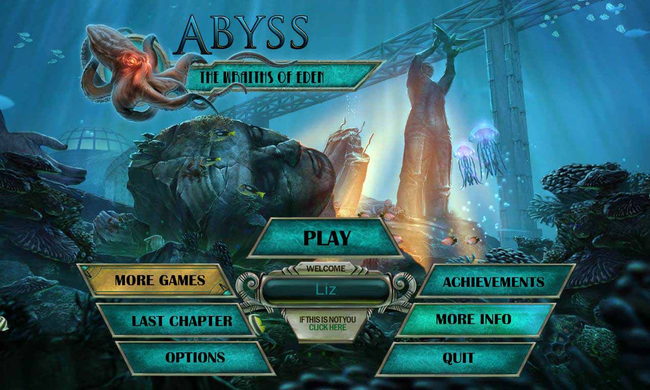 Abyss Wraiths of Eden Review Title Screen