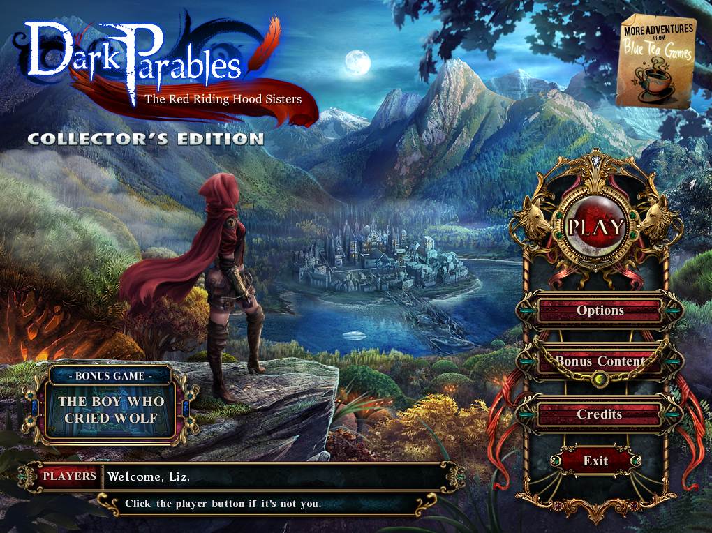 Dark Parables Red Riding Hood Sisters Walkthrough Title Screen